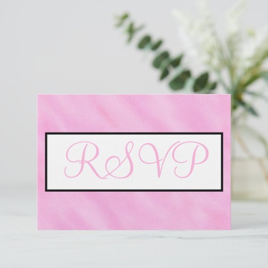 Blush roze Waterverf bruiloft RSVP (Staand voorkant)