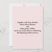 Blush roze Waterverf bruiloft uitnodiging (Achterkant)