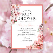 Blush Roze Waterverf Cherry Blossom Elegant Kaart