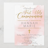 Blush Roze Waterverf Communityuitnodiging Kaart (Voorkant / Achterkant)