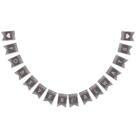 Blush roze Waterverf Confetti bruiloft voor altijd Vlaggetjes