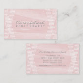 Blush Roze Waterverf Deco Visitekaartje (Voorkant / Achterkant)