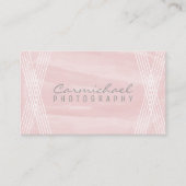 Blush Roze Waterverf Deco Visitekaartje (Voorkant)