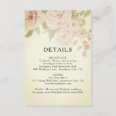 Blush roze Waterverf  details Informatiekaartje (Voorkant)