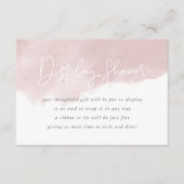 Blush roze Waterverf Display Douche Geen geschenkv Informatiekaartje (Voorkant)