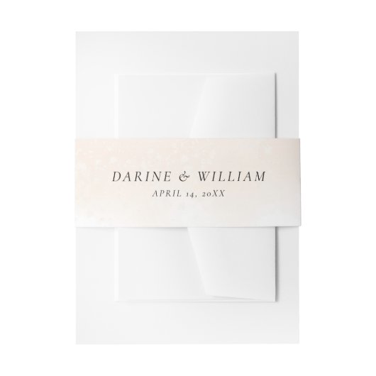 Blush Roze Waterverf Elegante Typografie Huwelijk Uitnodigingen Wikkel (Voorkant Voorbeeld)