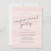 Blush roze Waterverf Engagement Party Kaart (Voorkant)