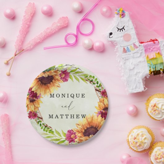 Blush Roze Waterverf Eucalyptus Weddenschap Papa Papieren Bordje (Feest)