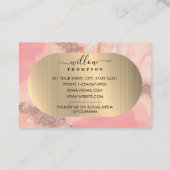 Blush Roze Waterverf Faux Gold Foil Professional Visitekaartje (Achterkant)