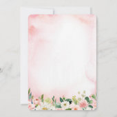 Blush Roze Waterverf Floral Baptisme (Achterkant)