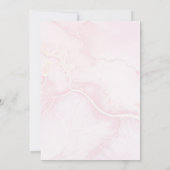 Blush Roze Waterverf Floral Baptisme Invitation Kaart (Achterkant)
