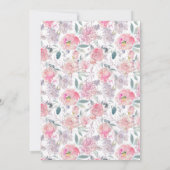 Blush Roze Waterverf Floral Birthday Kaart (Achterkant)