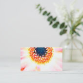 Blush Roze Waterverf Floral Daisy Visitekaartje (Staand voorkant)