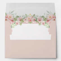 Blush Roze Waterverf Floral Glitter Quinceanera
