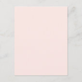 Blush roze Waterverf Floral Greenery Wedding Informatiekaartje (Achterkant)