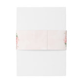 Blush roze Waterverf Floral Greenery Wedding Uitnodigingen Wikkel (Achterkant Voorbeeld)