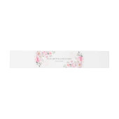 Blush roze Waterverf Floral Greenery Wedding Uitnodigingen Wikkel (Vlak)