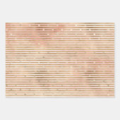 Blush Roze Waterverf Floral Inpakpapier Vel (Voorkant 3)