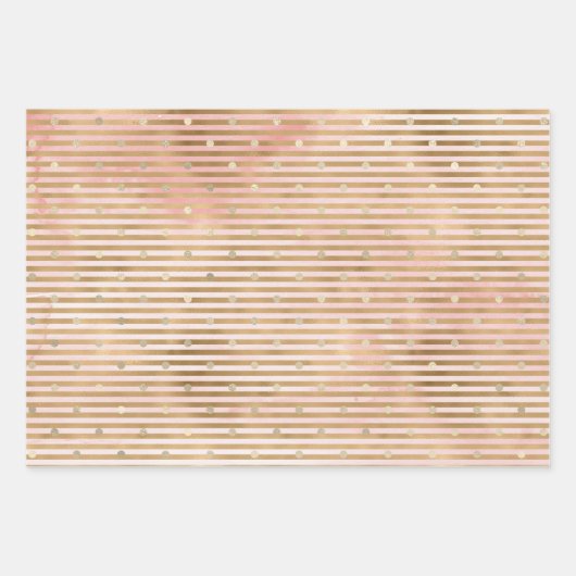 Blush Roze Waterverf Floral Inpakpapier Vel (Voorkant 3)