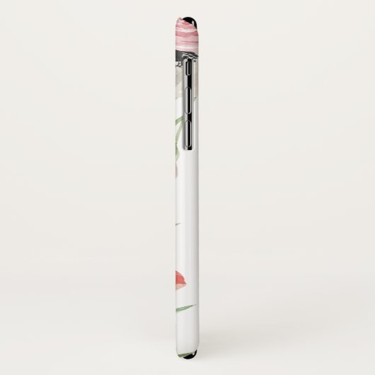 Blush Roze Waterverf Floral Monogram Case-Mate iPhone Case (Achterkant/links)