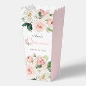 Blush Roze Waterverf Floral Quinceañera Bedankdoosjes (Achterkant)