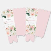 Blush Roze Waterverf Floral Quinceañera Bedankdoosjes (Ongevouwen)