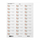 Blush Roze Waterverf Floral Return Address Label (Full Sheet)