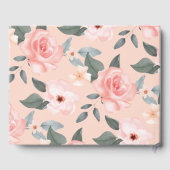 Blush Roze Waterverf Floral Roos & Sage Greenery Gastenboek (Achterkant)