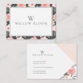 Blush Roze Waterverf Floral Roos & Sage Greenery Visitekaartje (Voorkant / Achterkant)
