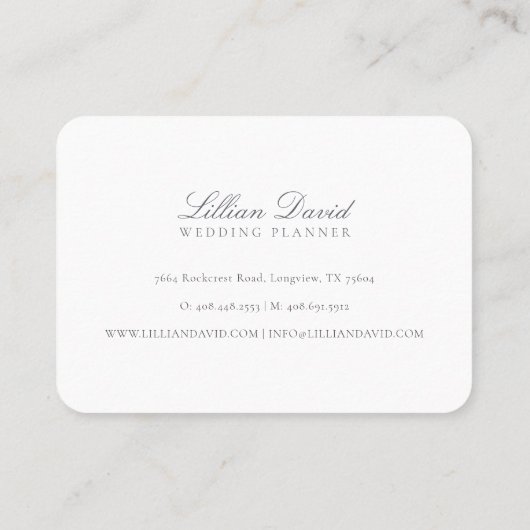 Blush Roze Waterverf Floral Roos & Sage Greenery Visitekaartje (Achterkant)