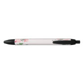 Blush Roze Waterverf Floral Zwarte Inkt Pen (Achterkant)