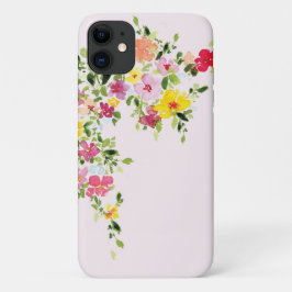 Blush roze waterverf florale bloem Case-Mate iPhone case