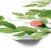 Blush roze waterverf florale bruiloft welkom poster (Hoek)