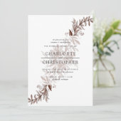 Blush roze waterverf flower arrangement bruiloft kaart (Staand voorkant)