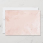 Blush roze Waterverf Flowers Retirement Party Kaart (Achterkant)