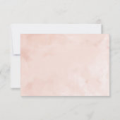 Blush roze Waterverf Flowers Save the Date Kaart (Achterkant)