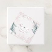 Blush roze Waterverf Geometrische botanische bruil Bedankjes Labels (In situ)