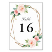 Blush roze waterverf geometrische bruiloft kaart (Voorkant)