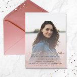 Blush Roze Waterverf Girly Sweet 16 Roos Gold Folie Uitnodiging<br><div class="desc">Deze vrouwelijke,  zoete 16 uitnodiging bevat een  achtergrondfotosjabloon,  een wazige roze waterverf vervaagt de bedekking en de gouden folie van het roos. Het is de perfecte uitnodiging om een meisje te vieren dat meisjes en vrouwen is.</div>