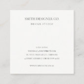 Blush Roze Waterverf Gold Circle Floral Wreator Vierkante Visitekaartje (Achterkant)