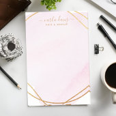 Blush Roze Waterverf Gold Cirkel Salon Post-it® Notes