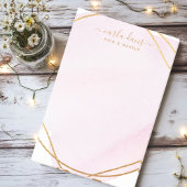 Blush Roze Waterverf Gold Cirkel Salon Post-it® Notes