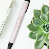 Blush Roze Waterverf Gold Cirkel Salon Zwarte Inkt Pen