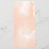 Blush roze Waterverf & Gold Geometric Lijst Menu (Achterkant)