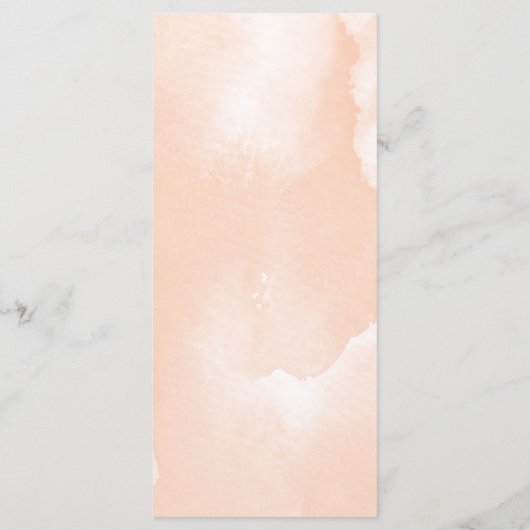Blush roze Waterverf & Gold Geometric Lijst Menu (Achterkant)