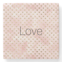 Blush roze Waterverf gouden harten