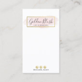 Blush Roze Waterverf Gouden Oorbel Sieraden Displa Visitekaartje (Voorkant)