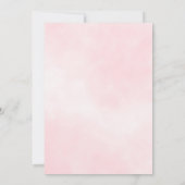 Blush Roze Waterverf groen Vrijgezellenfeest Kaart (Achterkant)