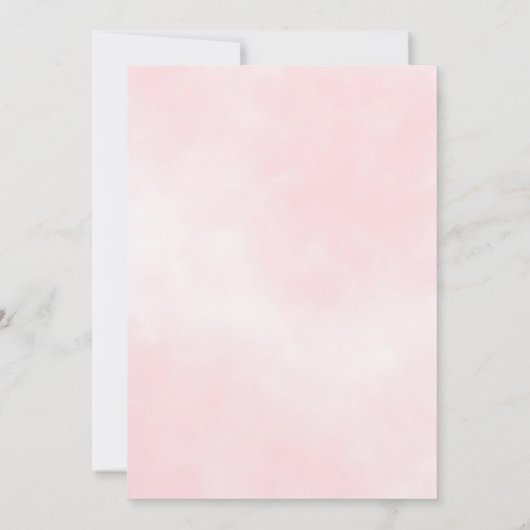 Blush Roze Waterverf groen Vrijgezellenfeest Kaart (Achterkant)