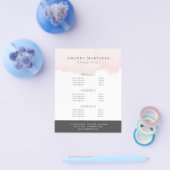 Blush roze Waterverf Hair Salon Makeup Artist Flyer (Enkel)